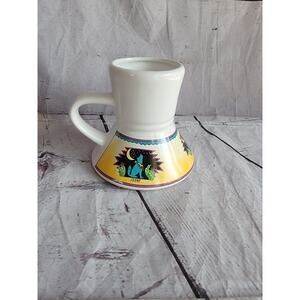 Vintage No Slip No Spill Texas Wolf Hollowing at Moon Cactus 8oz. Coffee Mug Cup